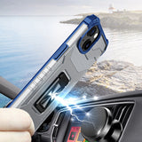 Crystal Ring Case Kickstand Tough Rugged Cover til iPhone 12 mini blå