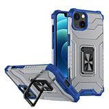 Crystal Ring Case Kickstand Tough Rugged Cover til iPhone 12 blå