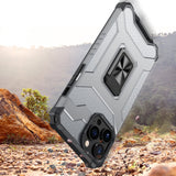 Crystal Ring Case Kickstand Tough Rugged Cover til iPhone 12 Pro rød
