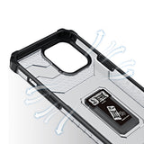 Crystal Ring Case Kickstand Tough Rugged Cover til iPhone 12 Pro rød
