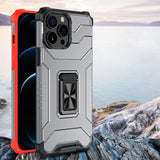 Crystal Ring Case Kickstand Tough Rugged Cover til iPhone 12 Pro Max rød