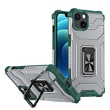 Crystal Ring Case Kickstand Tough Rugged Cover til iPhone 13 mini grøn
