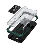 Crystal Ring Case Kickstand Tough Rugged Cover til iPhone 13 mini grøn