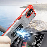 Crystal Ring Case Kickstand Tough Rugged Cover til iPhone 13 rød
