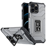 Crystal Ring Case Kickstand Tough Rugged Cover til iPhone 13 Pro sort