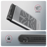 Axagon EEM2-20GD drev dockingstation USB 3.2 Gen 2 (3.1 Gen 2) Type-C Sort, Grå