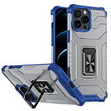 Crystal Ring Case Kickstand Tough Rugged Cover til iPhone 13 Pro blå
