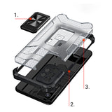Crystal Ring Case Kickstand Tough Rugged Cover til Samsung Galaxy A72 4G rød