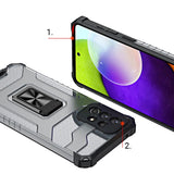 Crystal Ring Case Kickstand Tough Rugged Cover til Samsung Galaxy A72 4G blå