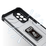Crystal Ring Case Kickstand Tough Rugged Cover til Samsung Galaxy A72 4G blå