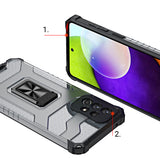 Crystal Ring Case Kickstand Tough Rugged Cover til Samsung Galaxy A72 4G grøn