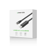 Ugreen konsol kabel USB - Ethernet RJ45 1,5 m sort (CM204)