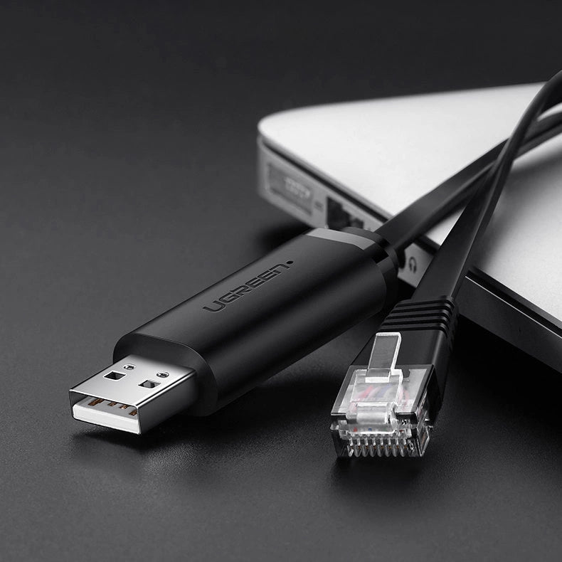 Ugreen konsol kabel USB - Ethernet RJ45 1,5 m sort (CM204)