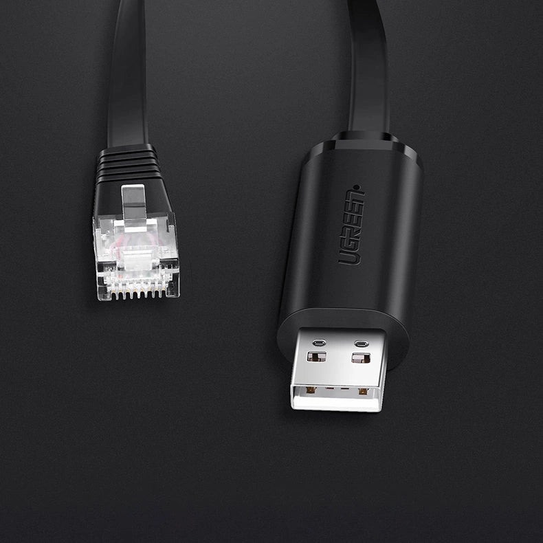 Ugreen konsol kabel USB - Ethernet RJ45 1,5 m sort (CM204)