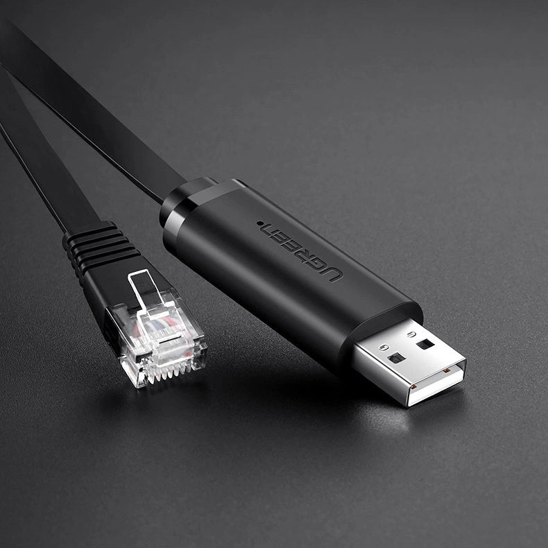 Ugreen konsol kabel USB - Ethernet RJ45 1,5 m sort (CM204)