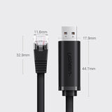 Ugreen konsol kabel USB - Ethernet RJ45 1,5 m sort (CM204)