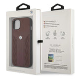Etui BMW BMHCP13MRSPPR iPhone 13 6,1" rød/rød hårdkasse Læder Curve Perforat