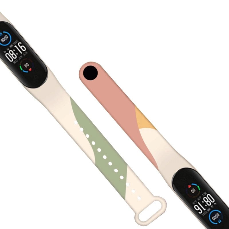 Strap Moro band til Xiaomi Mi Band 3 / 4 silikone rem ur armbånd mønster 5
