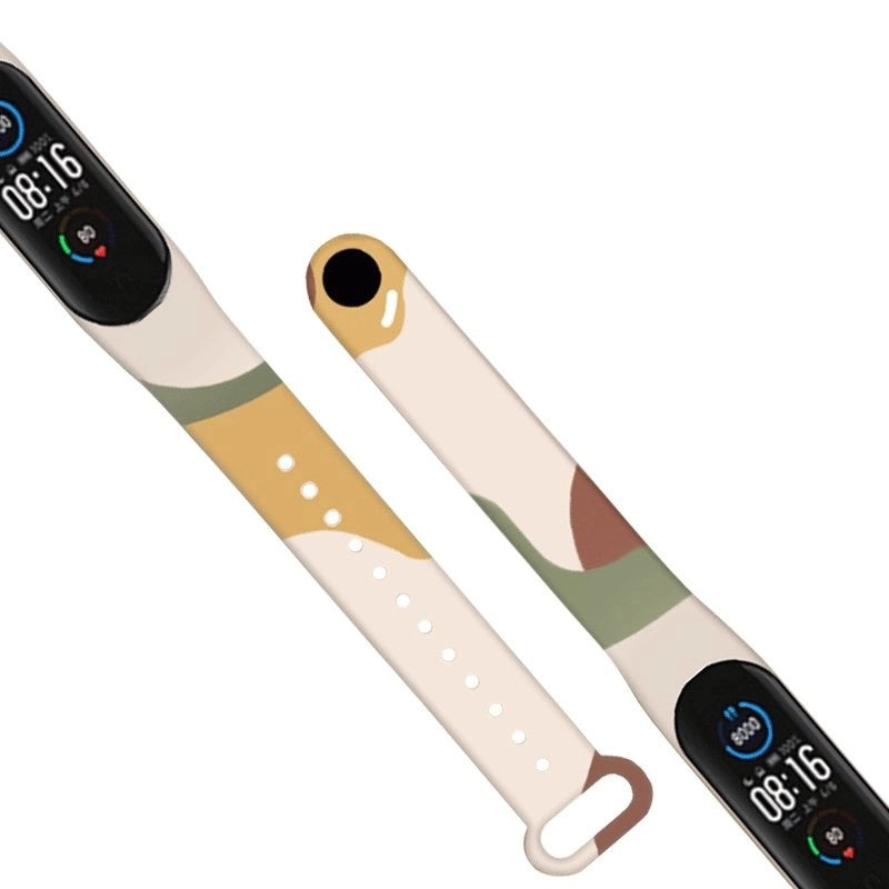 Strap Moro band til Xiaomi Mi Band 3 / 4 silikone rem ur armbånd mønster 7
