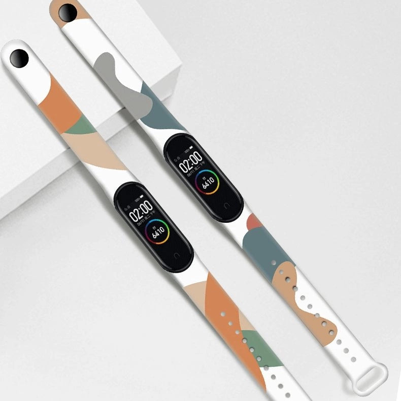 Strap Moro band til Xiaomi Mi Band 3 / 4 silikone rem ur armbånd mønster 7