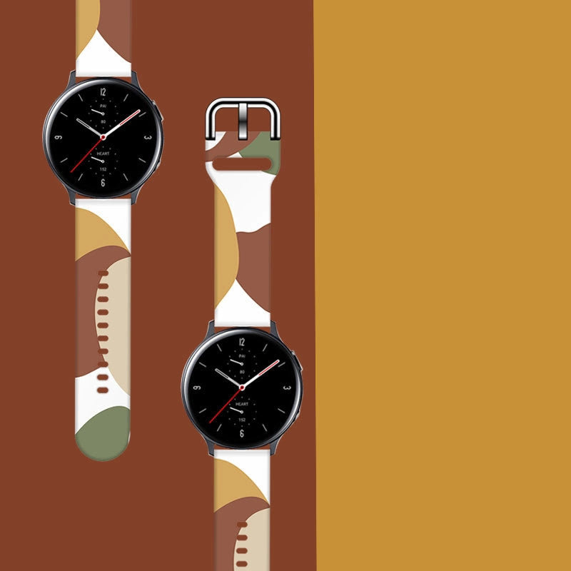 Strap Moro til Samsung Galaxy Watch 40 / 41 / 42 / 43 / 44 mm silikone armbånd ur band - mønster 4