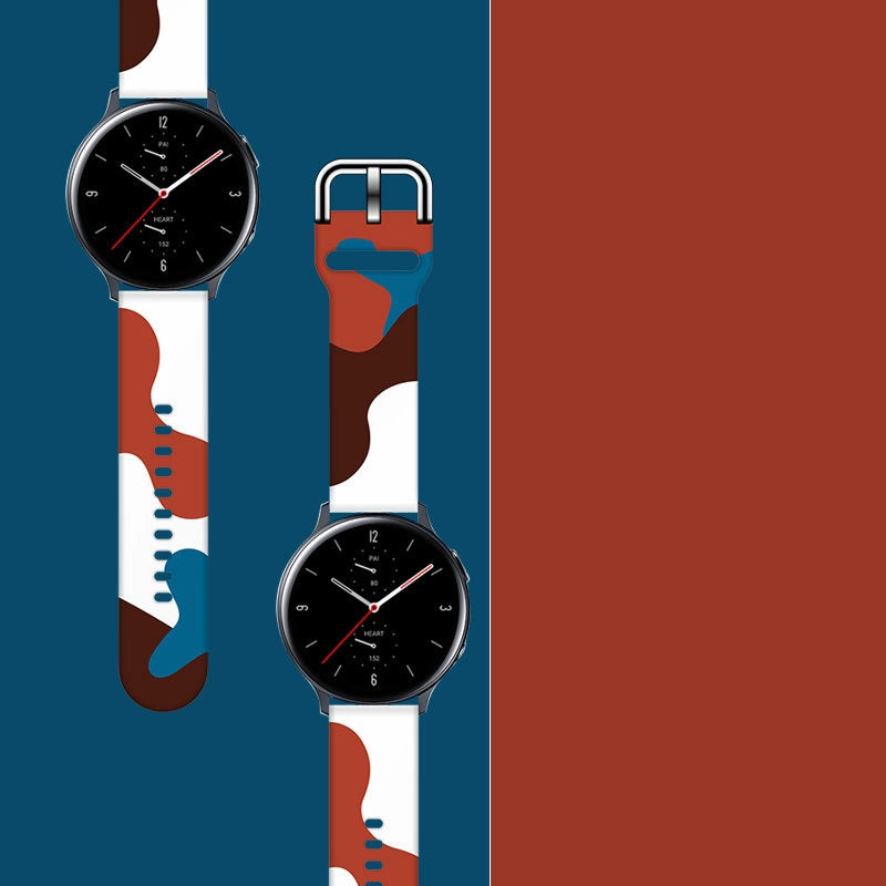 Strap Moro til Samsung Galaxy Watch 40 / 41 / 42 / 43 / 44 mm silikone armbånd ur band - mønster 8