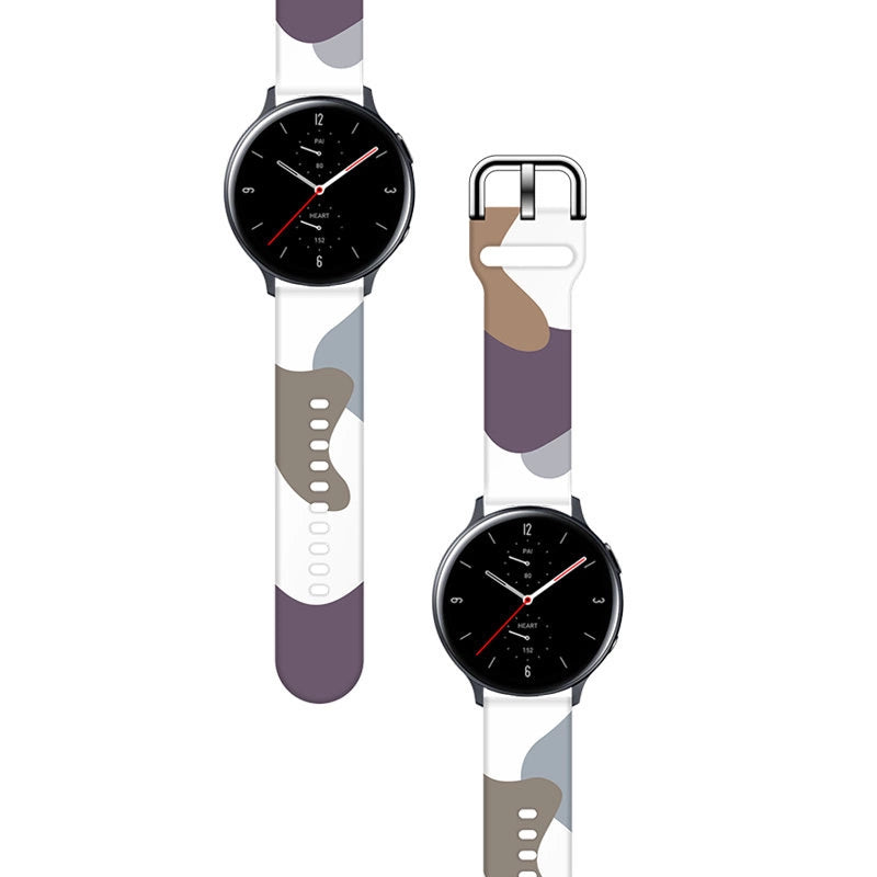 Strap Moro til Samsung Galaxy Watch 40 / 41 / 42 / 43 / 44 mm silikone armbånd ur band - mønster 9