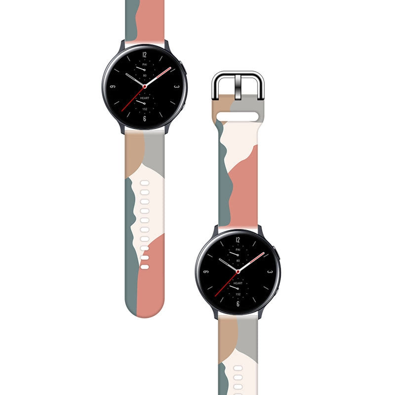 Strap Moro til Samsung Galaxy Watch 40 / 41 / 42 / 43 / 44 mm silikone armbånd ur band - mønster 15
