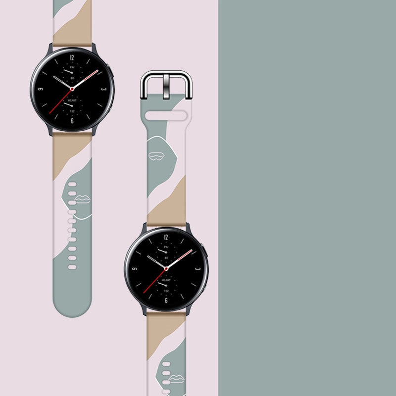 Strap Moro til Samsung Galaxy Watch 40 / 41 / 42 / 43 / 44 mm silikone armbånd ur band - mønster 17