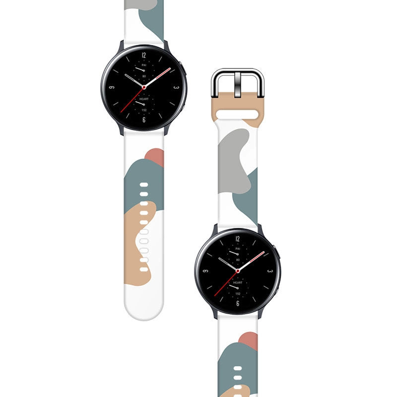 Strap Moro til Samsung Galaxy Watch 45 / 46 / 47 mm silikone armbånd ur band - mønster 2