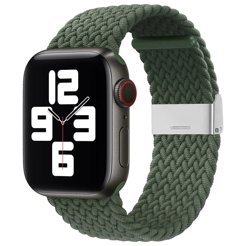 Trådt stof armbånd Strap stof band til Apple Watch 38 / 40 / 41 mm - Grøn