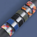 Trådt stof armbånd Strap stof band til Apple Watch 38 / 40 / 41 mm - sort og hvid
