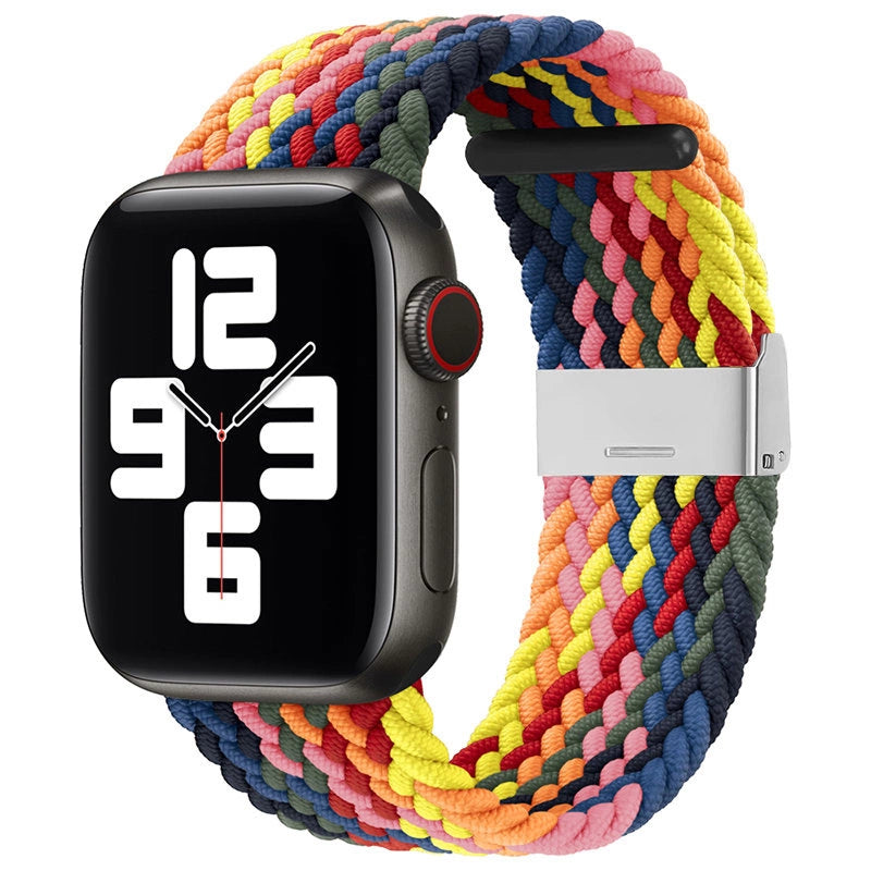 Trådt stof remme armbånd remme stof band til Apple Watch 42 / 44 / 45 / 49 mm - Multicolor