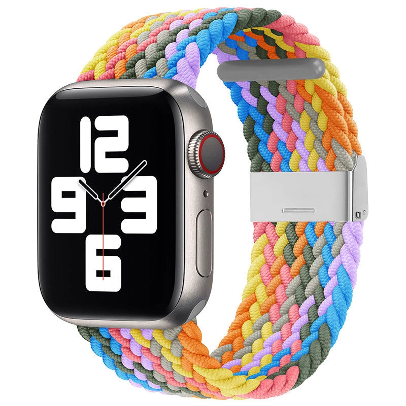 Trådt stof remme armbånd remme stof band til Apple Watch 42 / 44 / 45 / 49 mm - Multicolor