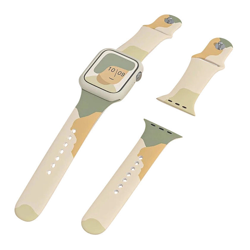 Silicone Strap Moro Watch Armbånd Band til Apple Watch 42 / 44 / 45 / 49 mm - mønster 6