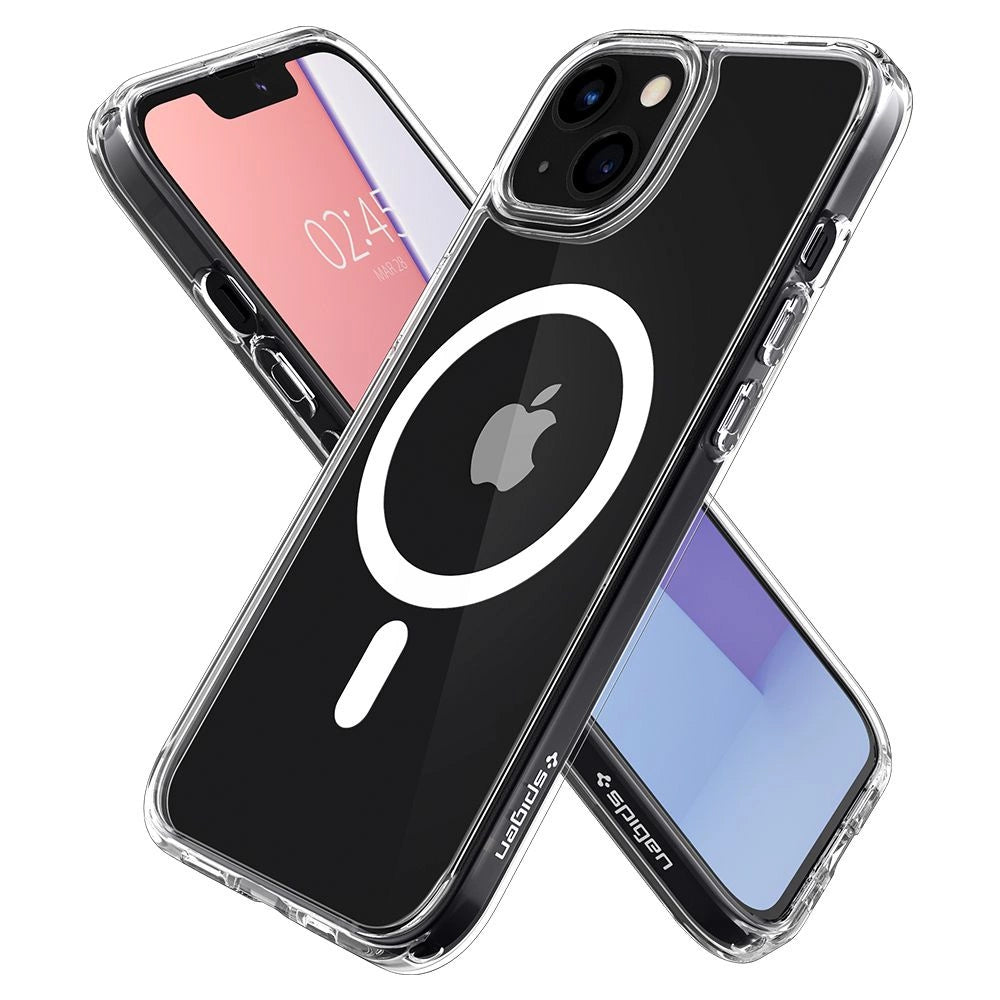 Spigen Ultra Hybrid Mag Case med MagSafe til iPhone 13 - hvid