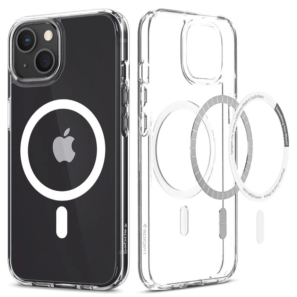Spigen Ultra Hybrid Mag Case med MagSafe til iPhone 13 - hvid