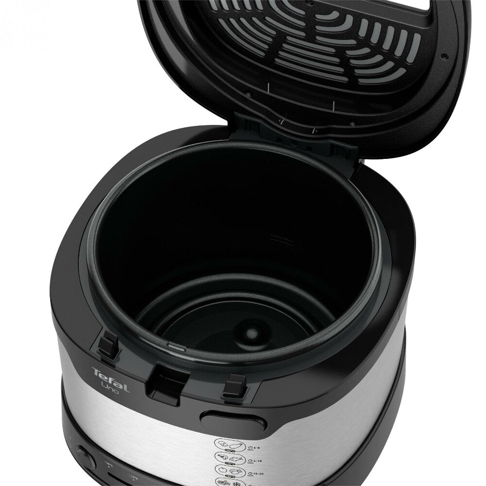 Tefal Uno FF215D Enkelt 1,8 L Enkeltstående 1600 W Frituregryde Sort, Rustfrit stål