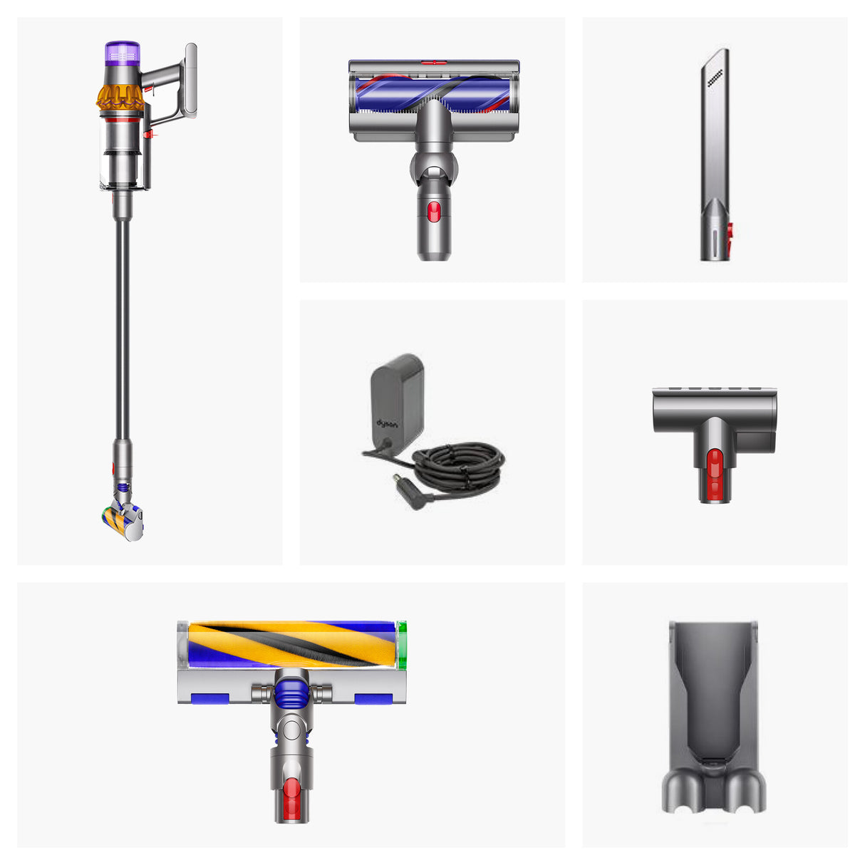 Dyson V15 Detect Absolute 2-i-1 stangstøvsuger Batteri Dry HEPA Poseløs 0,77 L Rustfrit stål