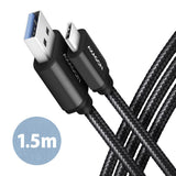 Axagon BUCM3-AM15AB USB-kabel USB 3.2 Gen 1 (3.1 Gen 1) 1,5 m USB C USB A 5 Gbit/sek. Sort