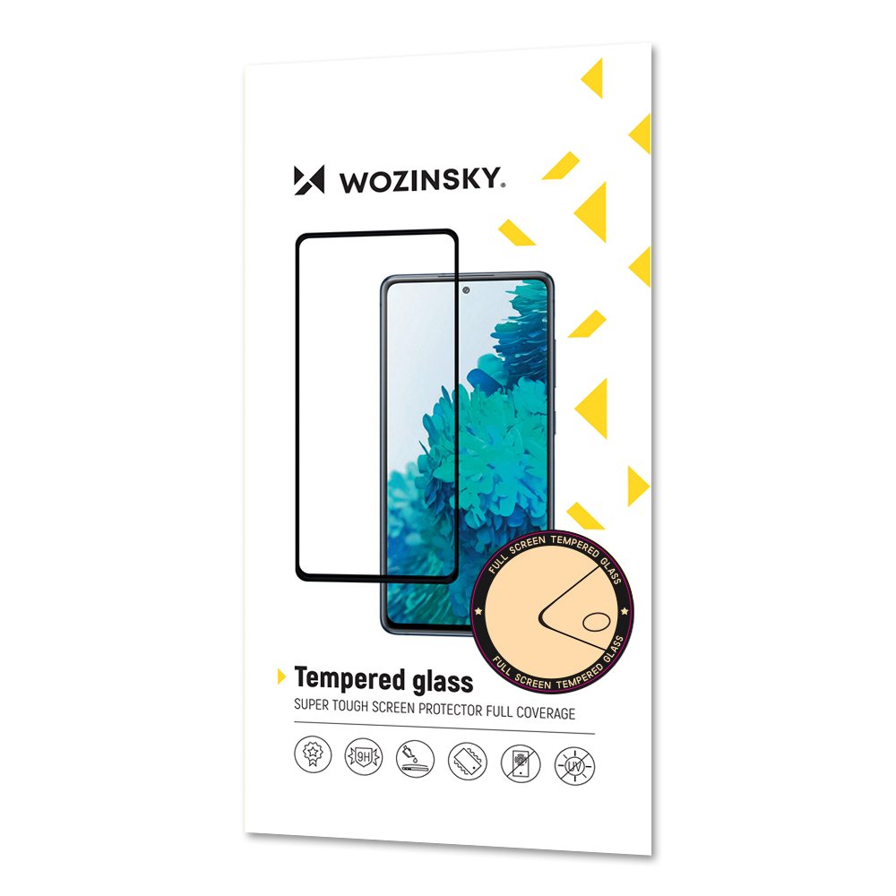 Wozinsky tempereret glas fuld lim Super Tough skærmbeskytter Full Covered med Frame Case Friendly for Oppo Reno6 4G sort