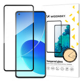 Wozinsky tempereret glas fuld lim Super Tough skærmbeskytter Full Covered med Frame Case Friendly for Oppo Reno6 4G sort