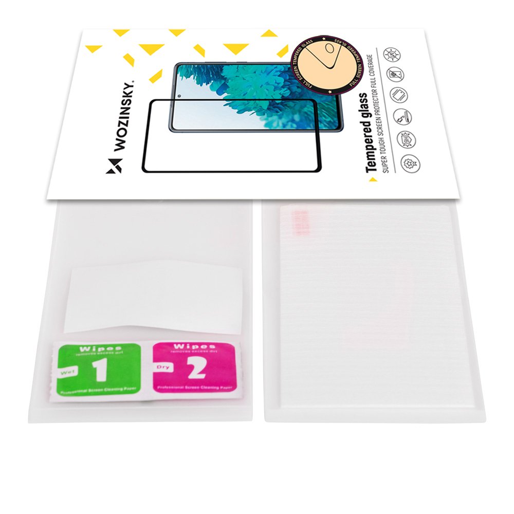 Wozinsky tempereret glas fuld lim Super Tough skærmbeskytter Full Covered med Frame Case Friendly for Oppo Reno6 4G sort
