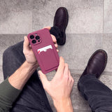 Card Armor Case Pouch Cover til iPhone 11 Pro Max Card Wallet Silicone Air Bag Armor Case Raspberry