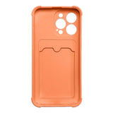 Card Armor Case Pouch Cover til iPhone 11 Pro Max Card Wallet Silicone Air Bag Armor Cover Orange