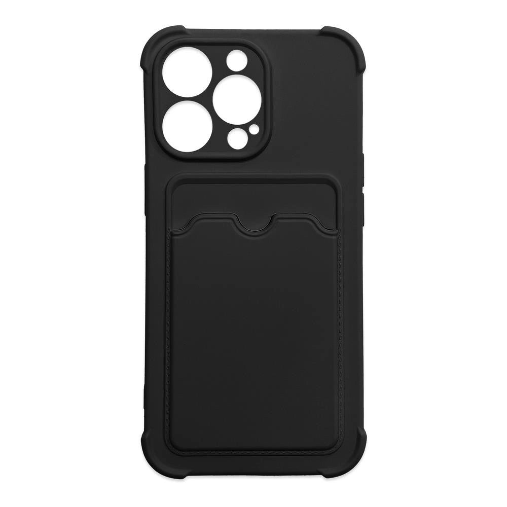Card Armor Case Pouch Cover til iPhone 13 Mini Card Wallet Silicone Air Bag Armor Black