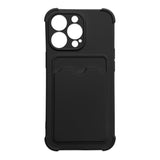 Card Armor Case Pouch Cover til iPhone 13 Mini Card Wallet Silicone Air Bag Armor Black