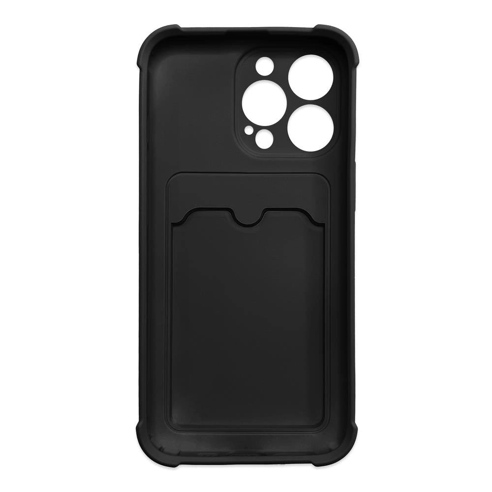Card Armor Case Pouch Cover til iPhone 13 Mini Card Wallet Silicone Air Bag Armor Black