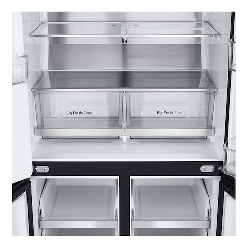 LG InstaView GMG860EPBE side-by-side køle-fryseskab Fritstående 508 L Sort