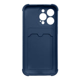 Card Armor Case Pouch Cover til Xiaomi Redmi 10X 4G / Xiaomi Redmi Note 9 Card Wallet Silicone Armor Cover Air Bag Navy